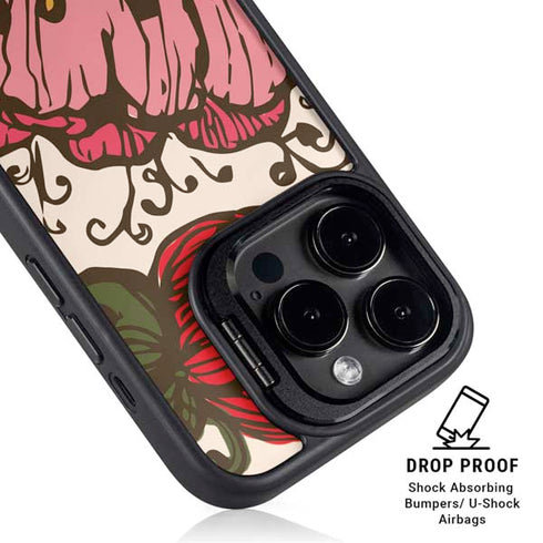 Rose Bud Floral iPhone 14 Pro Kickstand Case
